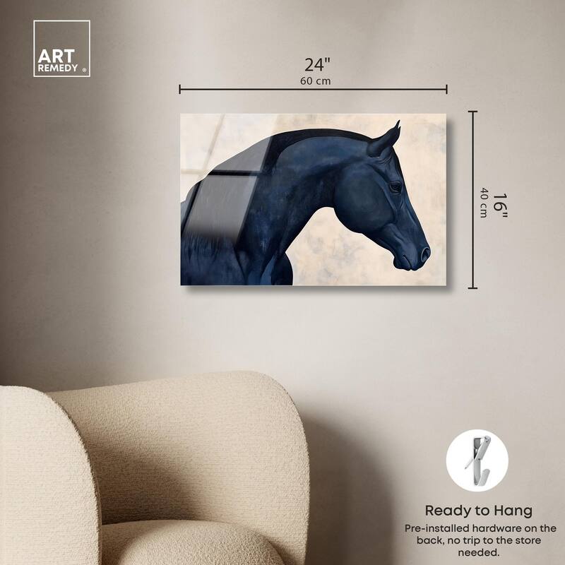 Blue Horse II Acrylic by Art Remedy, Ready to Hang