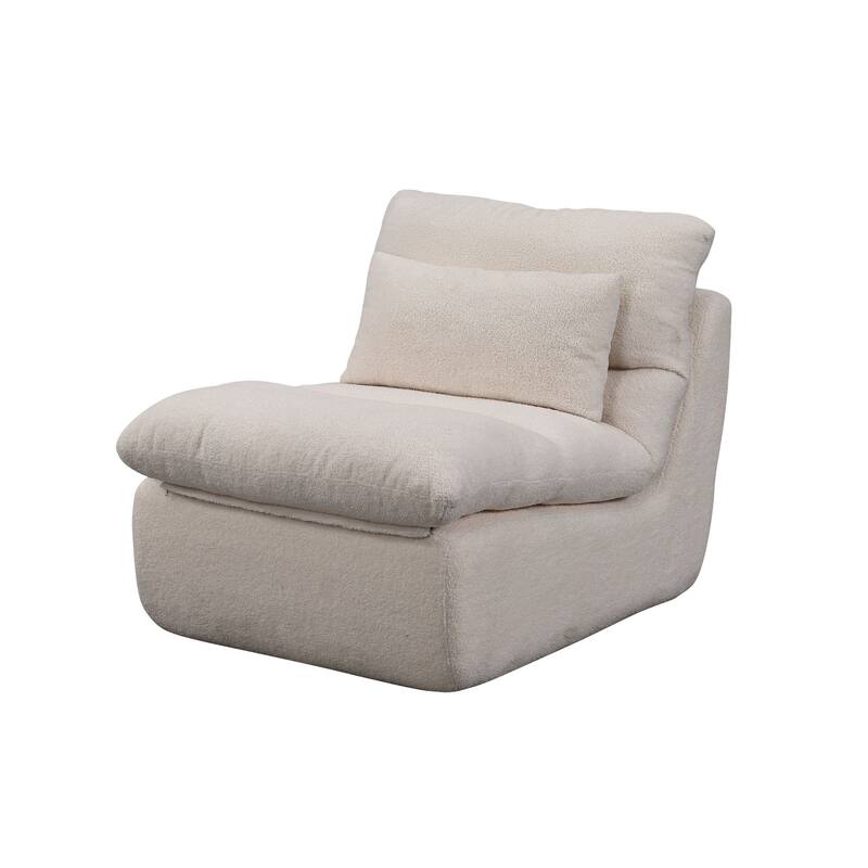 Beige 1-Seating Living Room Sofa Set