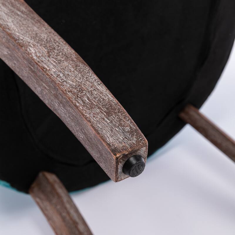 GDF Studio - Modern Fabric Upholstered Wood Dining Chair Set with Bronze Nailhead Trim (Set of 2)