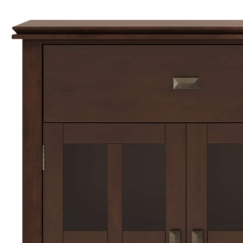WYNDENHALL Stratford 60" Wide Solid Wood Transitional Large 4 Door Sideboard Buffet -  17"d x 60"w x 34"h