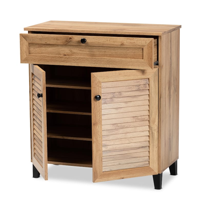 Coolidge Modern & Contemporary 1-Drawer Wood Shoe Storage Cabinet