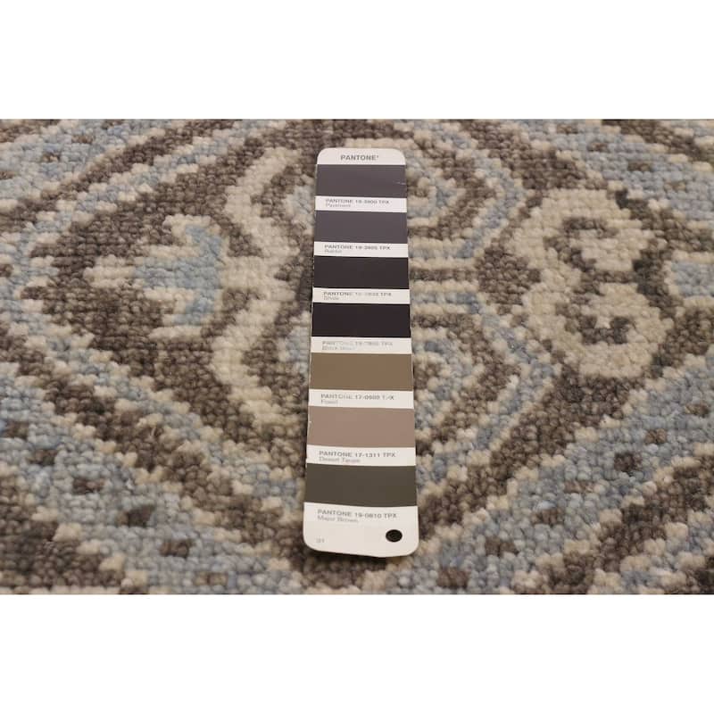 ECARPETGALLERY Hand-knotted Jules Serapi Dark Grey Wool Rug - 5'5 x 7'7