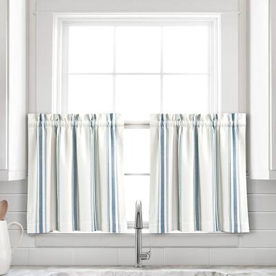 Lush Decor Farmhouse Stripe Yarn Dyed Recycled Cotton Kitchen Tiers Set