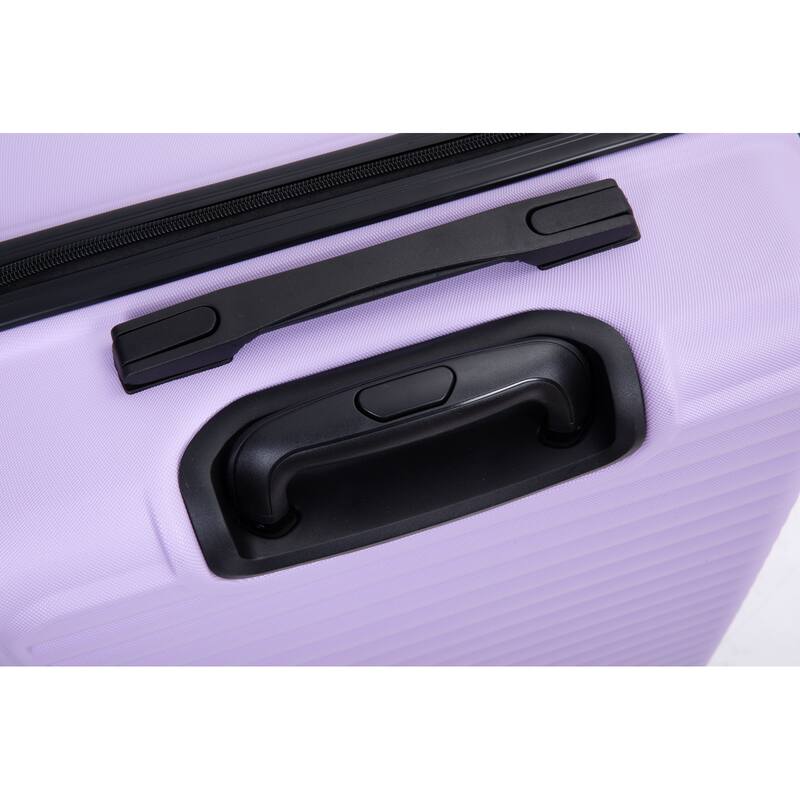 3 Piece ABS Hardside Luggage Sets Spinner Wheels Suitcase with Two Hooks and TSA Lock & Telescoping Handle