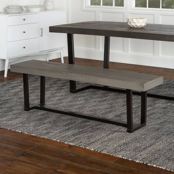 Shop Offex 60 Rustic Farmhouse Solid Pine Wood Dining Bench