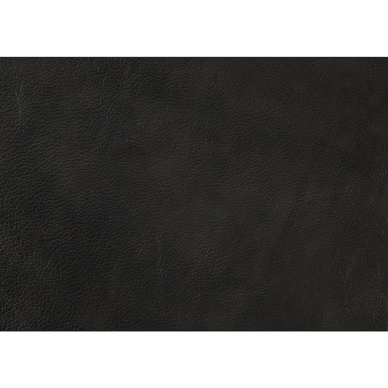 Richie 83 Inch Sofa, Gray Top Grain and Faux Leather, Brown Solid Wood