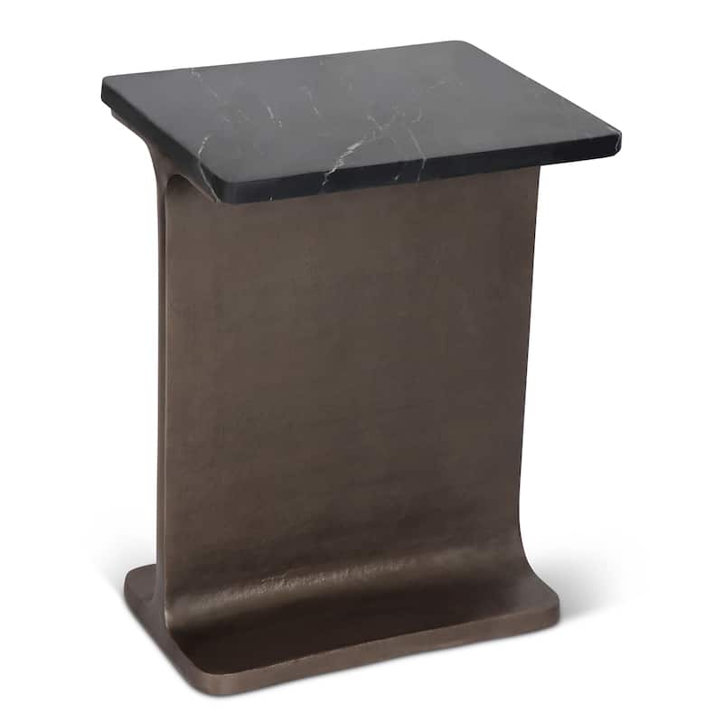 Marbelle - I-Beam Marble Side Table
