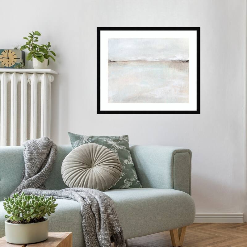 Peaceful by Nls design Wood Framed Wall Art Print - Svelte Noir Black