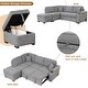 preview thumbnail 65 of 79, 84.75" Sleeper Sofa Bed, 2 In 1 Pull Out Sofa Bed L Shape Couch With Storage Ottoman For Living Room, Bedroom Couch