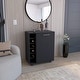 preview thumbnail 1 of 8, Wick Bar Cart with Integrated Wine Storage Black