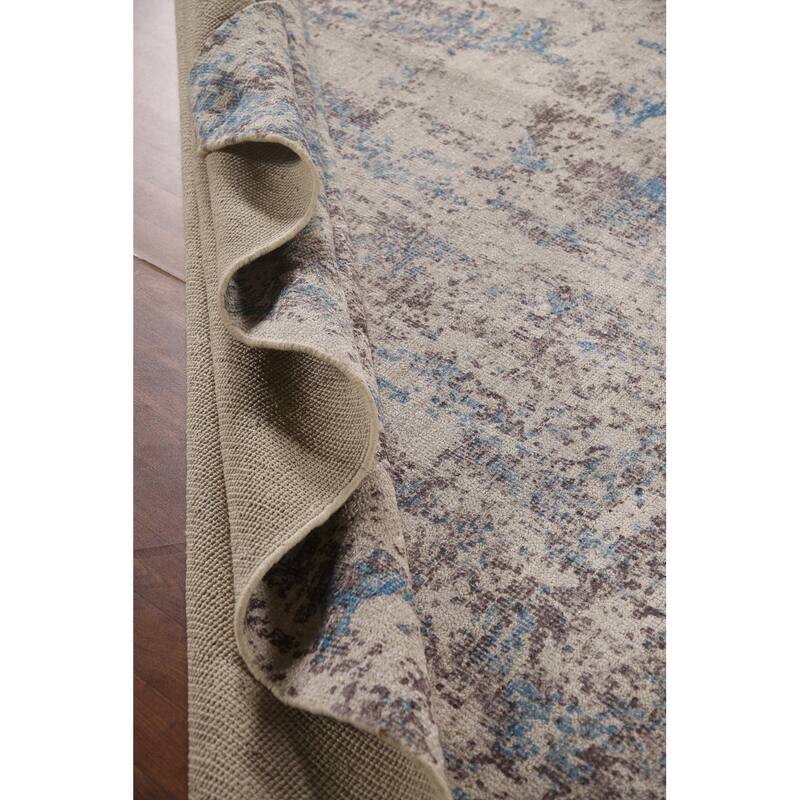 Modern Oriental Area Rug Handmade Wool Carpet - 7'9"x 9'8"