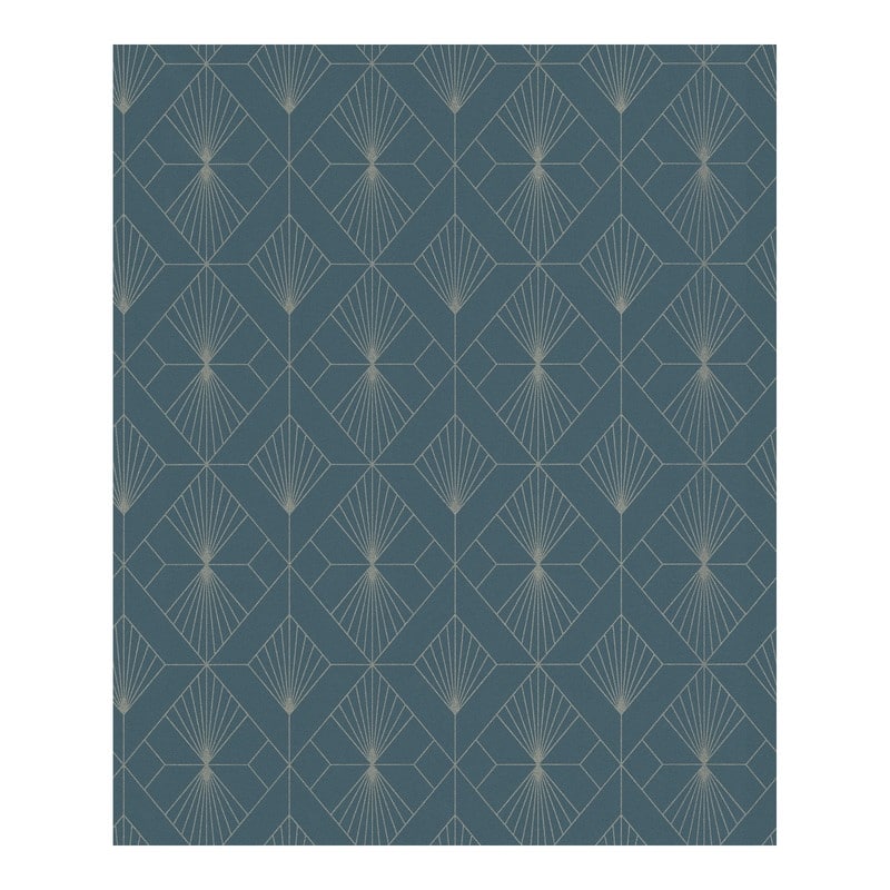 Rasch Henri Dark Green Geometric Wallpaper - 20.5 x 396 x 0.025