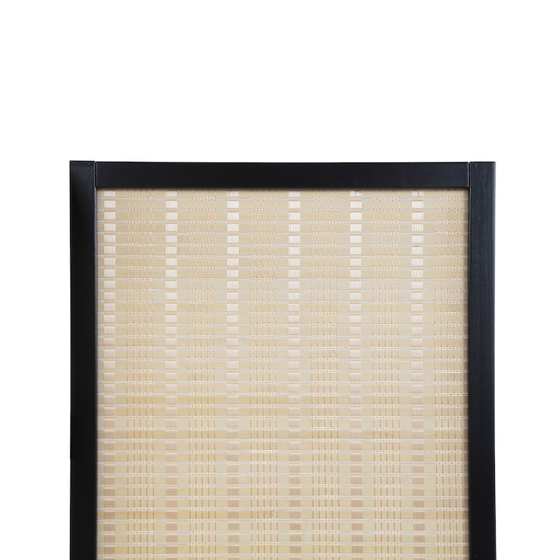 Roundhill Furniture Inkwell 4-Panel Bamboo Room Divider, Folding Portable Partition Screen