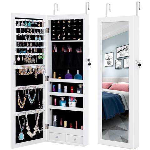 Nestfair Jewelry Storage Mirror Cabinet With LED Lights