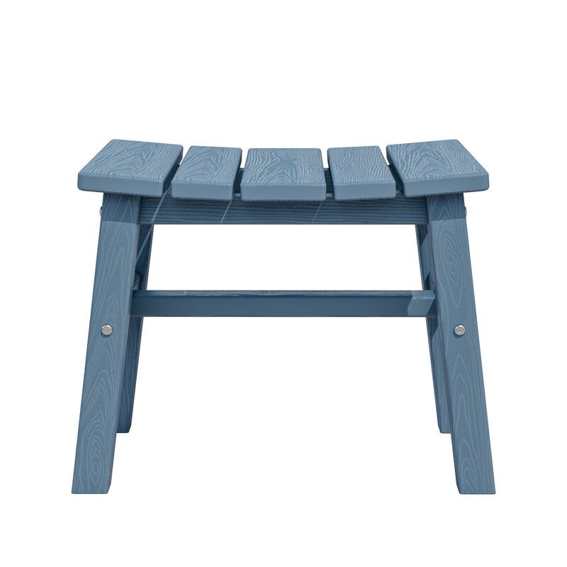 Outdoor Patio HDPE Ottoman Footstool, Extra Seat