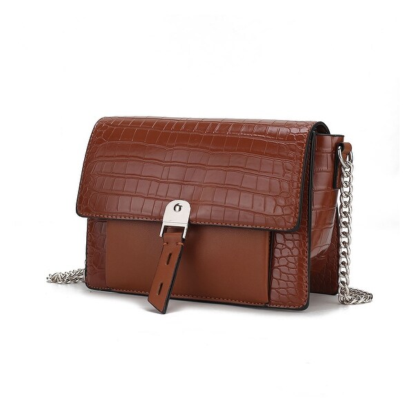 MKF Collection Hope Faux Crocodile Embossed Vegan Leather Women's