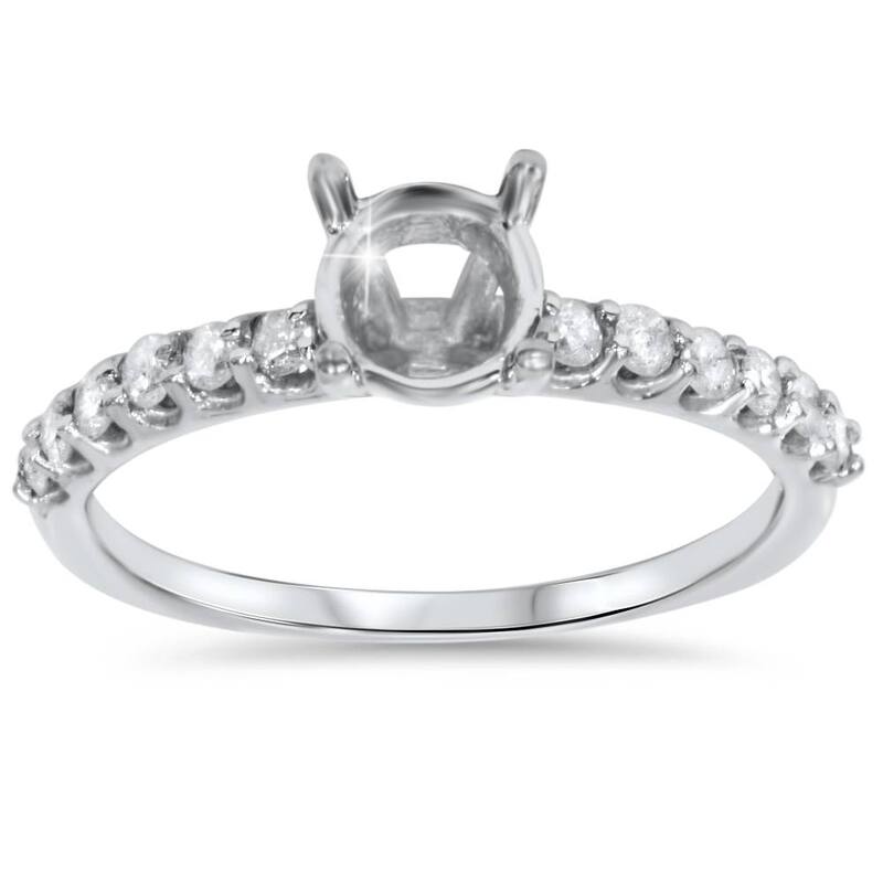 1/3ct Half Eternity Diamond Ring White Gold