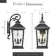 preview thumbnail 12 of 15, Farmhouse Outdoor Wall Lantern Exterior Carriage Light for Porch