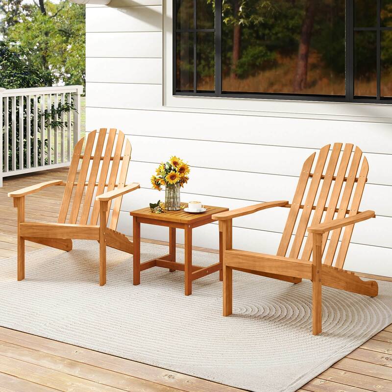 Costway 1/2/4 PCS Patio Adirondack Chair with Inclined Seat High