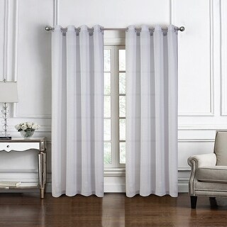 Stardust Metallic Sheen Window Curtain 90 inch - Bed Bath & Beyond ...