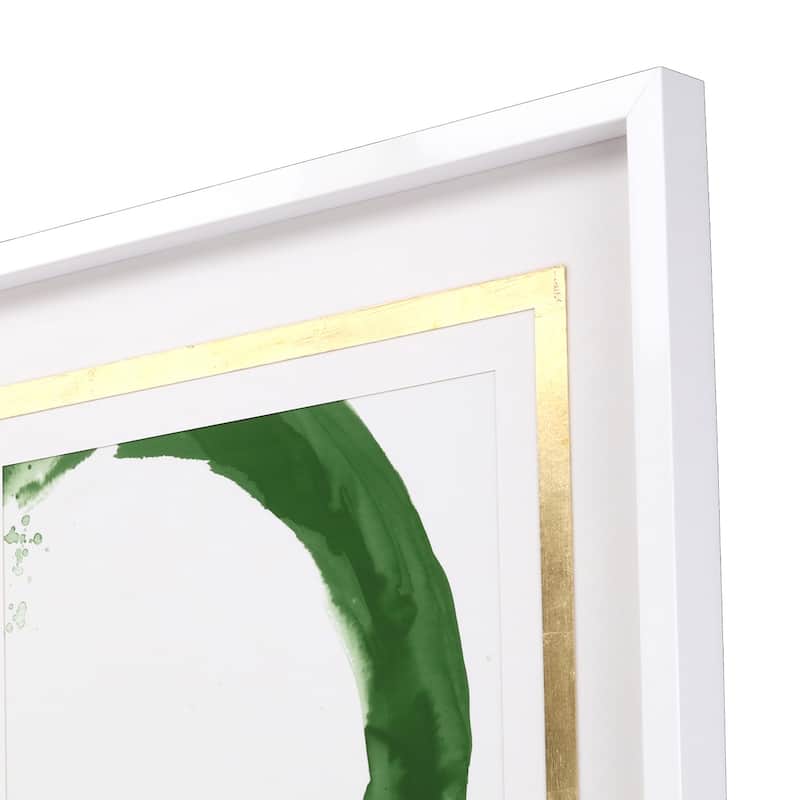Rings of Water I Framed Art Giclee Under Glass - Green