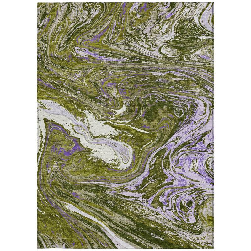 HomeRoots Abstract Transitional Rectangle Outdoor Rug