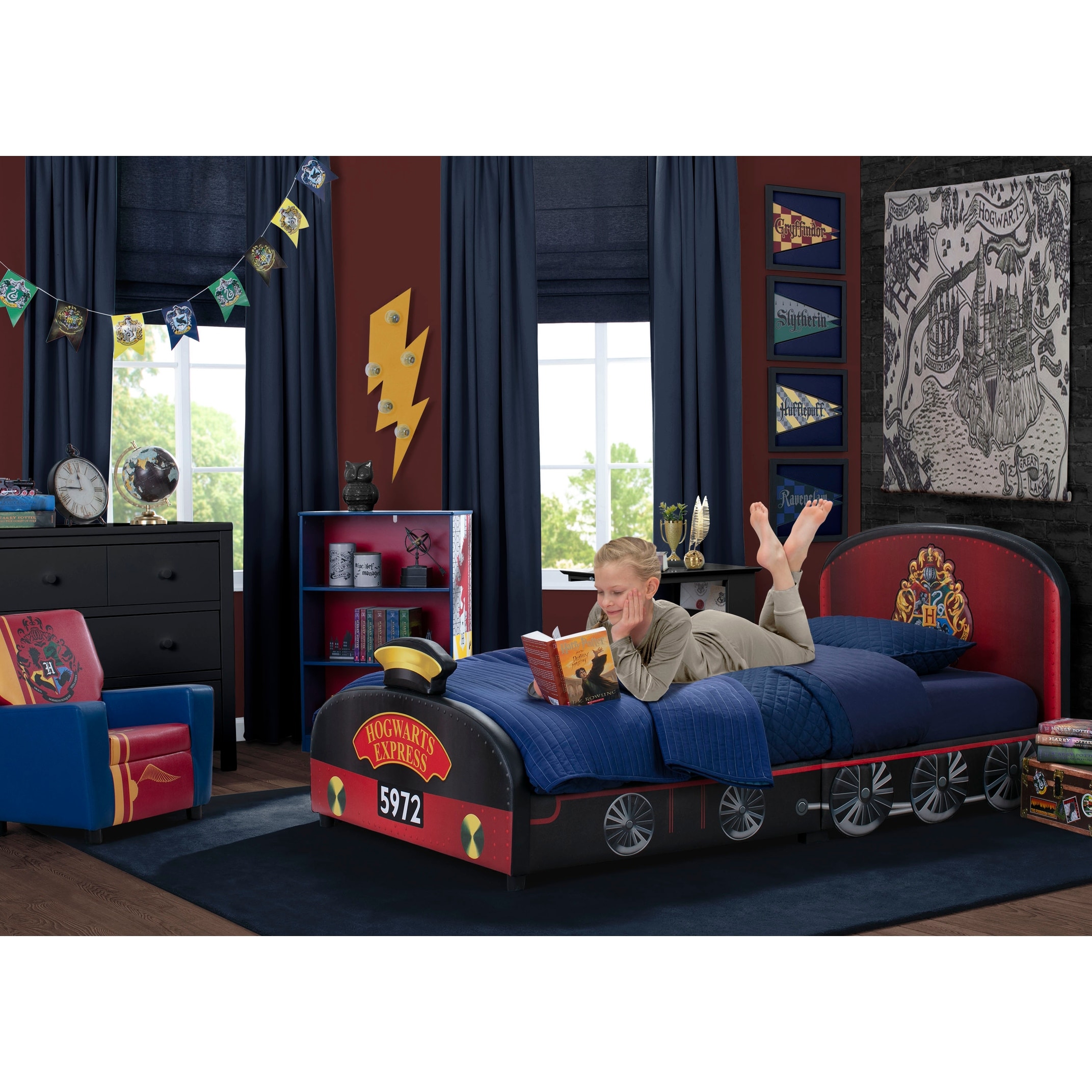 Harry Potter Hogwarts Express Upholstered Twin Bed by Delta
