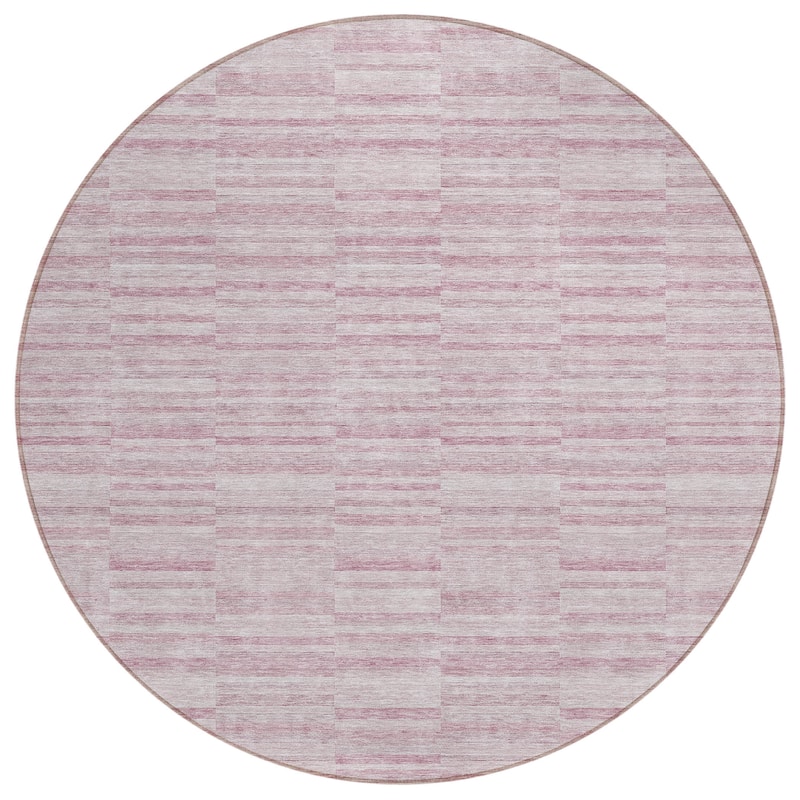 Machine Washable Indoor/ Outdoor Chantille Contemporary Blocks Rug
