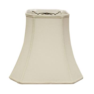 Cloth & Wire Slant Cut Corner Square Bell Softback Lampshade with Washer Fitter