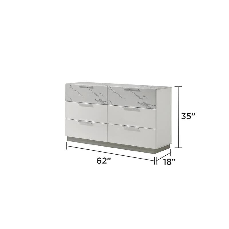 Mist King / Queen 4PC / 5PC Bedroom Set White