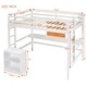 preview thumbnail 20 of 23, Full size Loft Bed with Desk and Writing Board, 2 Drawers Cabinet