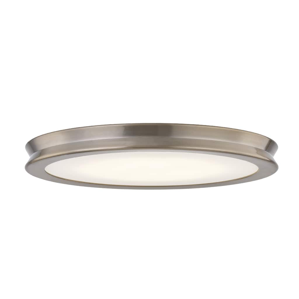 EVOLV Fusion Bevel 16-inch LED Flush-Mount with Opal Glass Shade