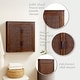 preview thumbnail 38 of 44, Teamson Home Hatteras 22 in. W 2-Door Wall Cabinet with Rattan Inlay Doors, Bathroom Wall Storage, Small Bathroom Organizer