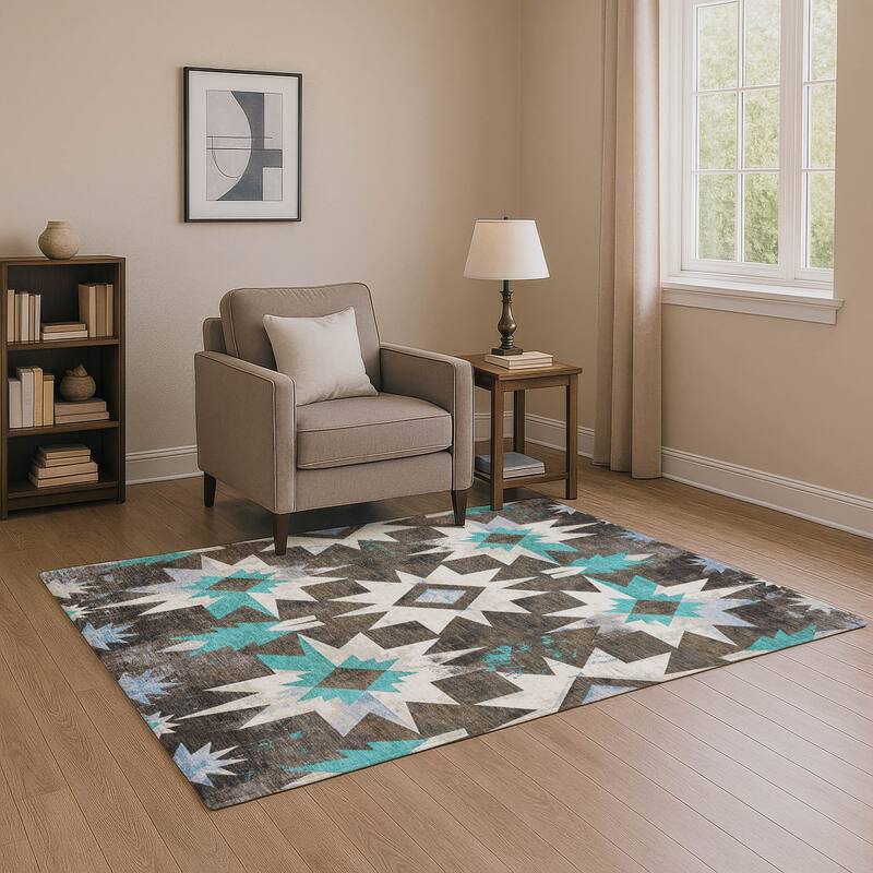 Premium Washable Super Soft Mayfield Rug - Brown - 9' x 12'