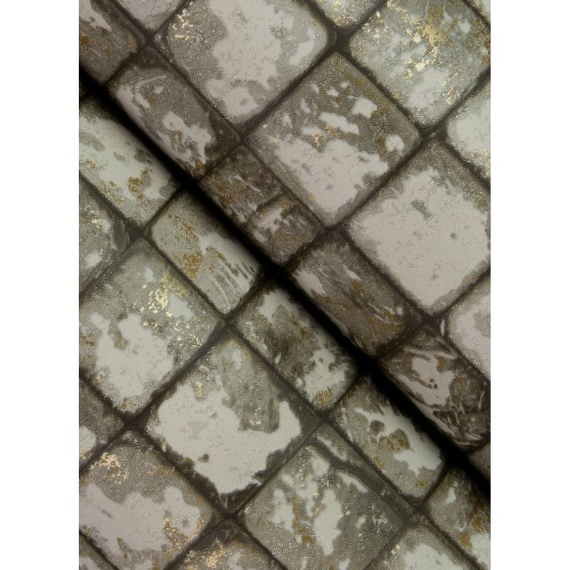 Advantage Kingsley Grey Tiled Wallpaper