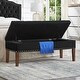 preview thumbnail 2 of 27, Tufted Bench with Storage, Solid Wooden Frame, 48"L X 18"W X 18.5"H