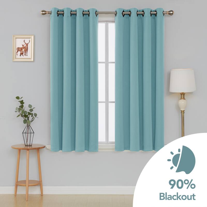 Deconovo Square Grommet Curtain Panel Pair(2 Panel)