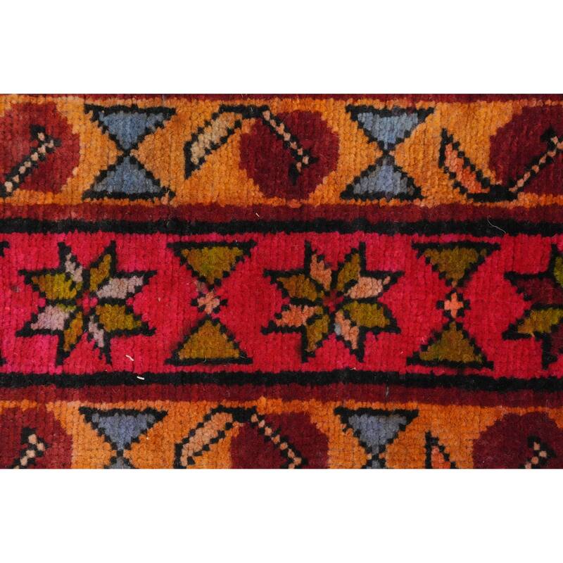 Hand Knotted Oriental 100% Wool Carpet Traditional Tribal Navy Blue & Blues Tabriz Runner Rug - 10' 3'' X 3' 8''