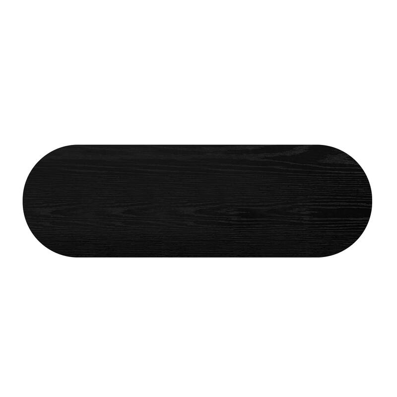 55.1" Modern Storage Cabinet, 2 Doors & 2 Drawers, Stripe MDF Sideboard with Aluminum Handles, Curved Side Door & Shelves