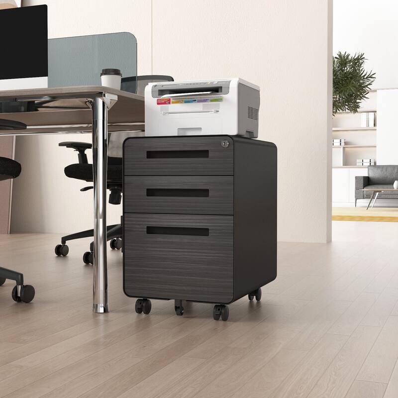 3 Drawer Mobile File Cabinet Under Desk Office,Simple Style Versatile Storage Cabinet for Legal/Letter/A4 Files