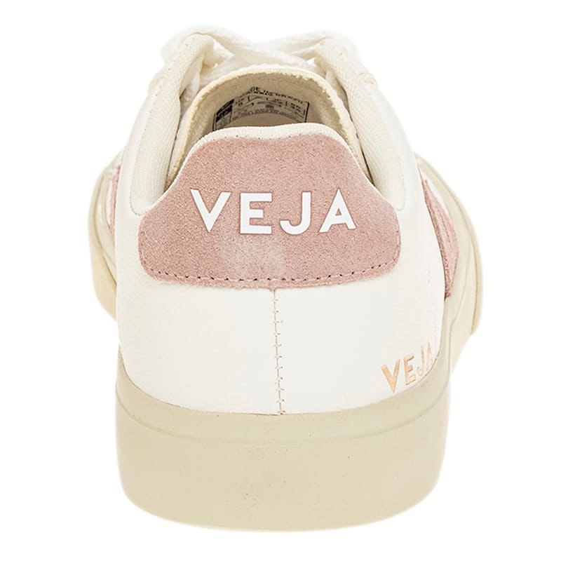 Veja Women's Campo Leather Sneakers in White and Pink