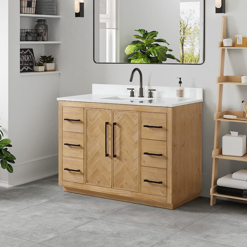 Altair Bellavia Bath Vanity in Weathered Fir no Mirror