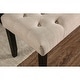 preview thumbnail 5 of 3, Fabric and Wood Dining Bench