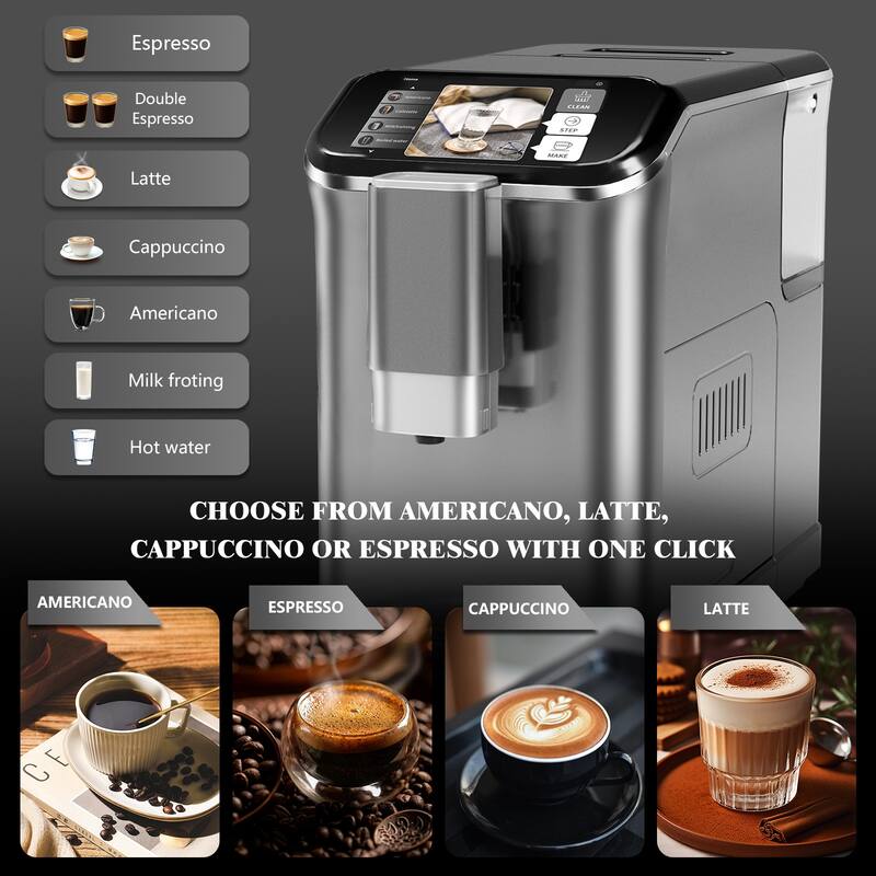 Fully Automatic Espresso Machine, 20 Bar, 1350W