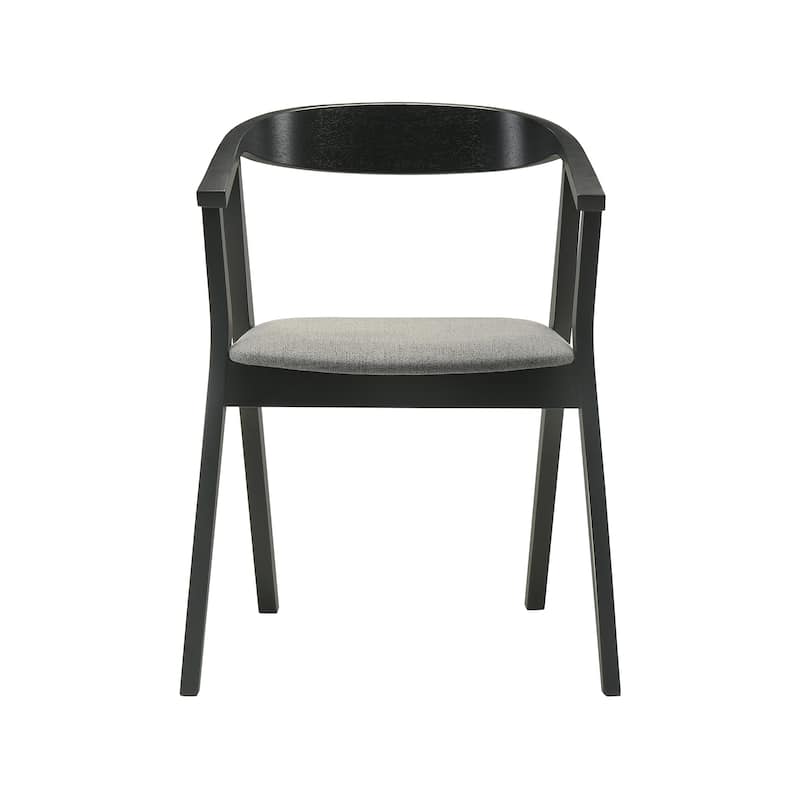 Santana Mid-Century Modern Upholstered Wood Dining Chairs - Set of 2