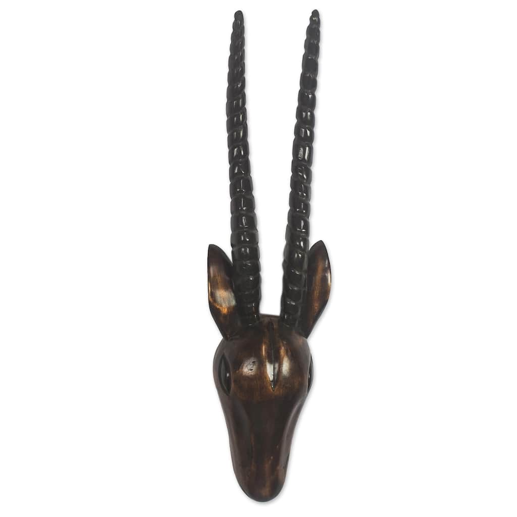 Novica Handmade Antelope Head Ii African Wood Mask