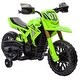 preview thumbnail 1 of 25, Kids Electric Dirt Bike with Training Wheels, 6V Battery, and Realistic Sounds for Ages 3-8 Green