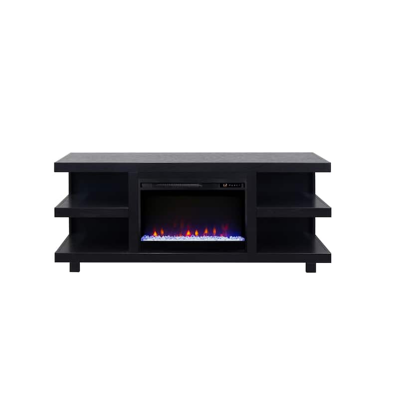 Laurel Canyon 65 inch Fireplace TV Stand for TVs up to 75 inches, Minimal Assembly, Clove Finish