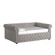 preview thumbnail 14 of 27, Knightsbridge Queen Tufted Chesterfield Daybed by iNSPIRE Q Artisan Grey without Trundle