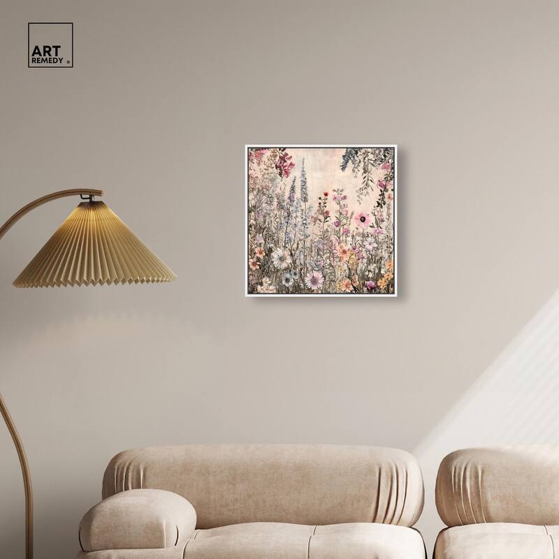 Chiffon Cosmos Canvas by Art Remedy
